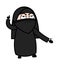 Angry Muslim Woman Cartoon with one hand raised