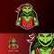 Angry ninja turtle mascot, sport esport logo template