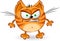 The angry orange cartoon cat