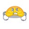 Angry orange jelly candy mascot cartoon