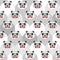 Angry Panda. Seamless pattern of ferocious bears. Vector