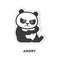 Angry panda sticker.