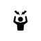 Angry person icon frustrated anger man stress headache symbol