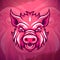 Angry Pig: Bold Mascot Logo Vector Illustration for Esport and Sport Teams - Elevate Your Team\\\'s Branding!