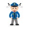 Angry Policeman Cartoon Character