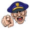 Angry Policeman Police Officer Cartoon