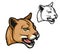 Angry puma mountain lion cartoon animal mascot