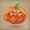 Angry pumpkin vintage background