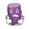 Angry purple sweet potato in mascot basket