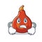 Angry red kuri squash mascot cartoon