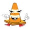 Angry Road cone cartoon