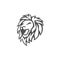 Angry, Roar Lion Head, Black And White, Vector Logo Design, Illustration