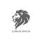 Angry, Roar Lion Head, Black And White, Vector Logo Design, Illustration