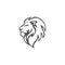 Angry, Roar Lion Head, Black And White, Vector Logo Design, Illustration