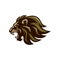 Angry Roaring Lion Head, Wildlife, Vector Logo Design, Illustration