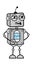 Angry Robot Talking Cartoon