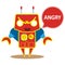 angry robot. Vector illustration decorative design