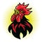 Angry Rooster Fighting Sports Mascot Logo Premium Design Vector Illustration