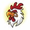 Angry Rooster Head Mascot Logo Premium Vector Cartoon Illustration