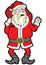 Angry Santa Claus shaking his fist