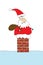 Angry santa stuck in chimney