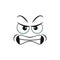 Angry smiley isolated irritated emoticon icon