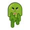 Angry snivel. Aggression emotion snot. Big green wad of mucus bo