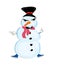 Angry snowman cartoon