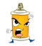 Angry spray can cartoon