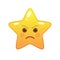 Angry star shaped comic emoticon