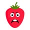 Angry strawberry emoticon