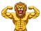 Angry strong lion mascot