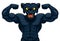 Angry strong panther mascot