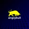 Angry Strong Running Bison Bull Buffalo Angus Silhouette Logo Design