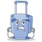 Angry suitcase character cartoon style