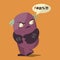 Angry swearing monsters in a flat style. Colorful angry characters.