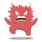 Angry swearing monsters in a flat style. Colorful angry characters.