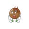 Angry sweet medlar fruit cartoon character style.