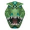 Angry t-rex raptor head Logo. Vector decorative Emblem.