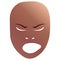 Angry theatrical mask