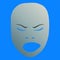 Angry theatrical mask