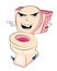 Angry toilet cartoon