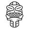 Angry tribal idol icon, outline style