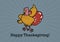 Angry turkey vector illustration