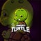 Angry turtle mascot esport logo design