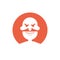 Angry User profile icon. Avatar forum symbol. Placeholder for social networks, forums. Face sign internet online