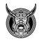 Angry viking head creative logo concept