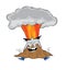 Angry volcano cartoon