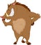 Angry warthog cartoon