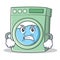 Angry washing machine character cartoon